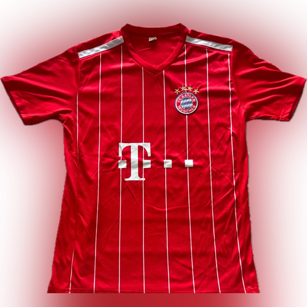 Red Soccer Jersey with White Accents